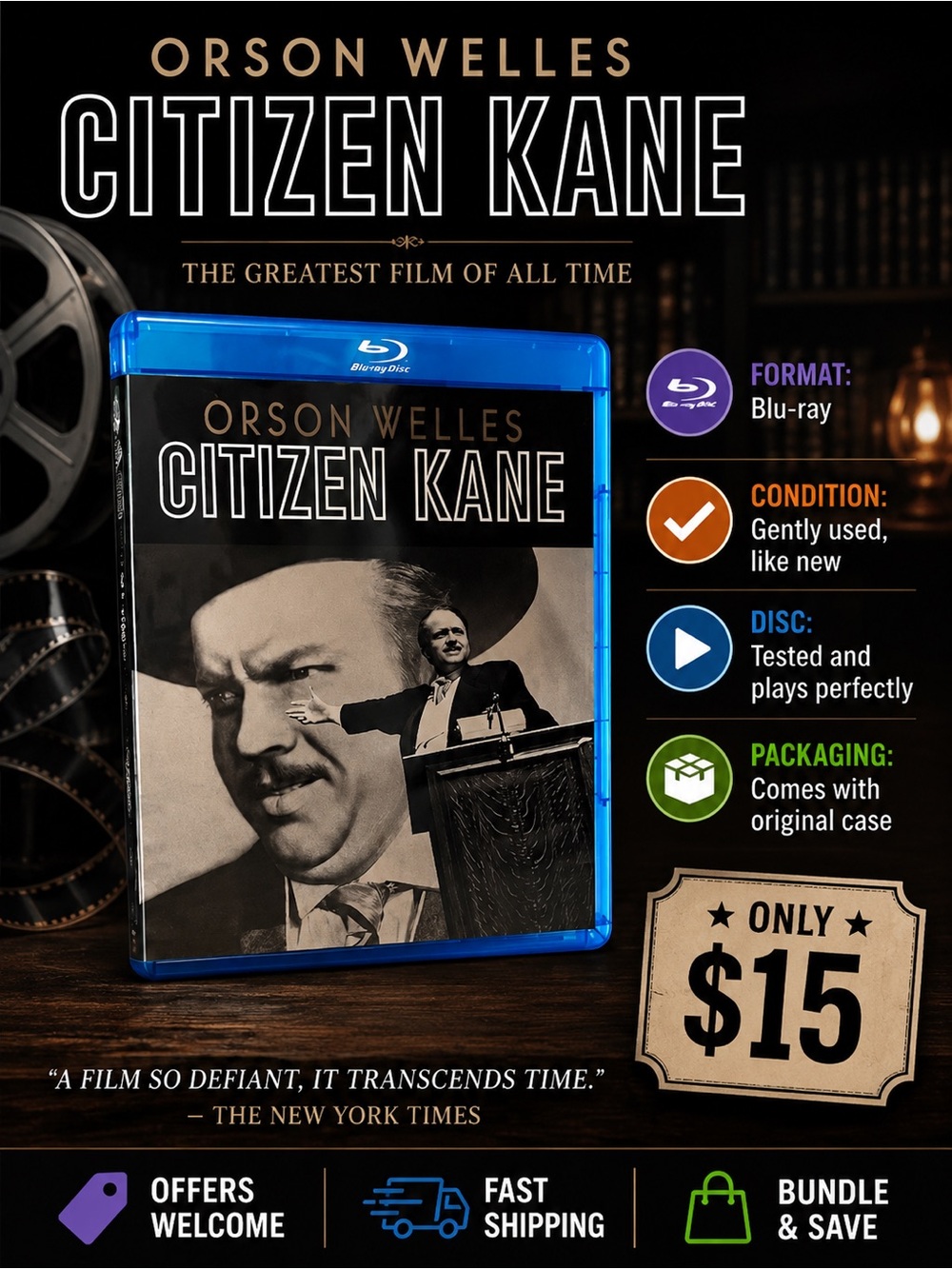 Classic Citizen Kane Blu-Ray Orson Welles Edition